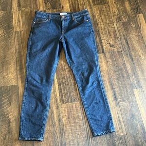 And Taylor Loft, curvy skinny jeans, dark rinse, size 10